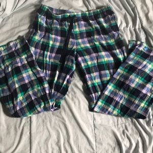Multicolor flannel drawstring pj pants